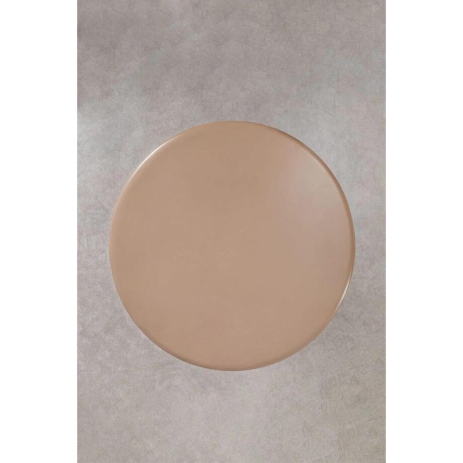 Okrągły stół do jadalni z cementu Namara camelowy Ø120 cm