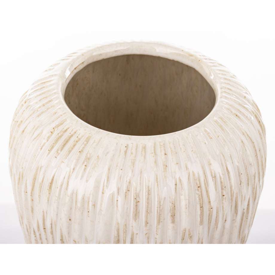 Osłonka wazon ceramiczny 24,5x16x16 cm FIBI-3 biały