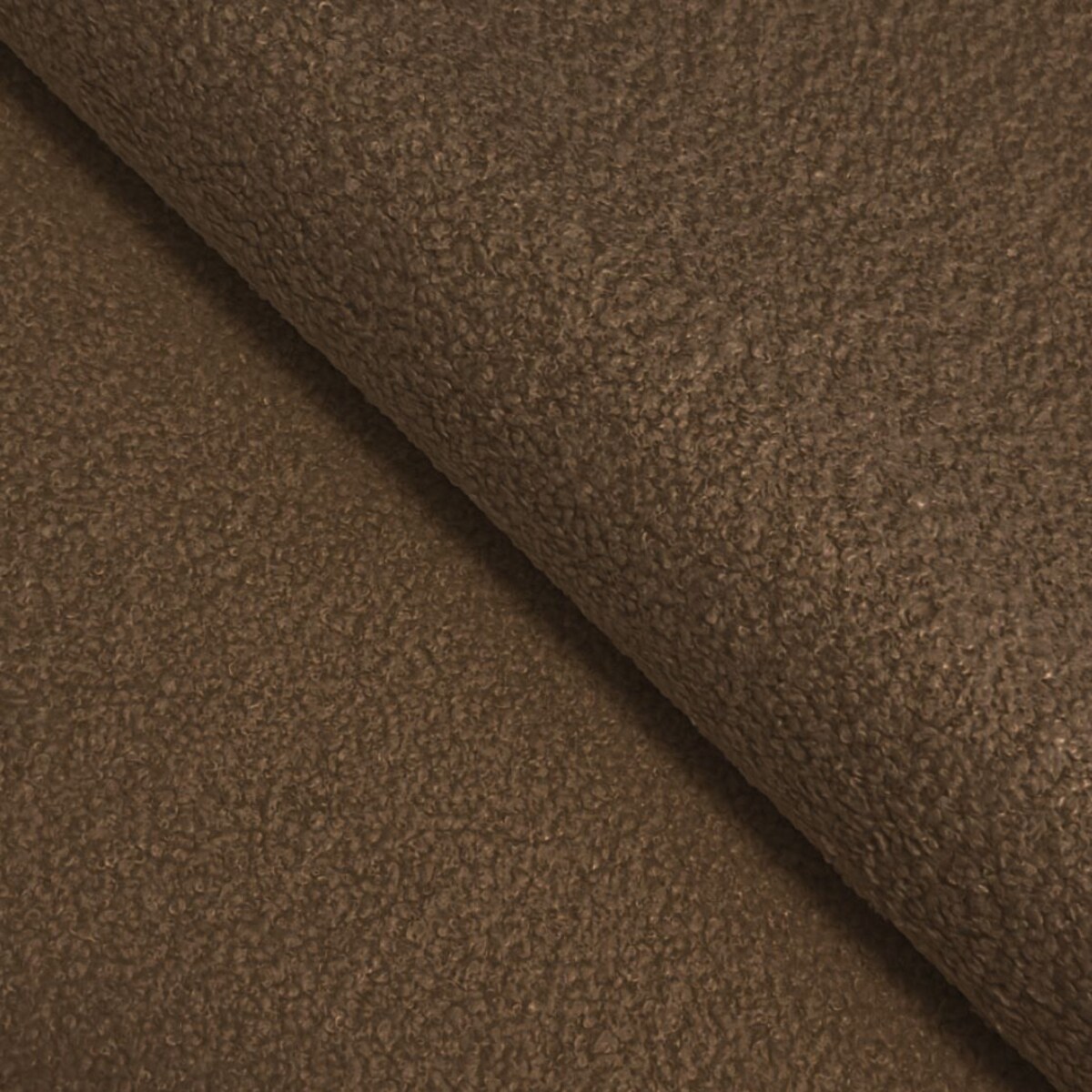 Narożnik z funkcją spania ALOO, lewostronny, tkanina boucle-brązowa