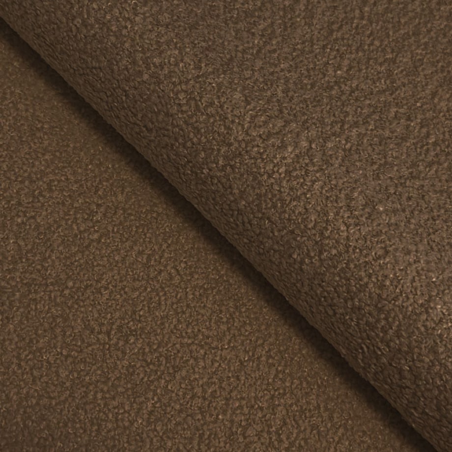 Narożnik z funkcją spania ALOO, lewostronny, tkanina boucle-brązowa