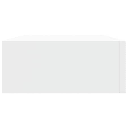 vidaXL Półka ścienna z szufladą, biała, 40 x 23,5 x 10 cm, MDF