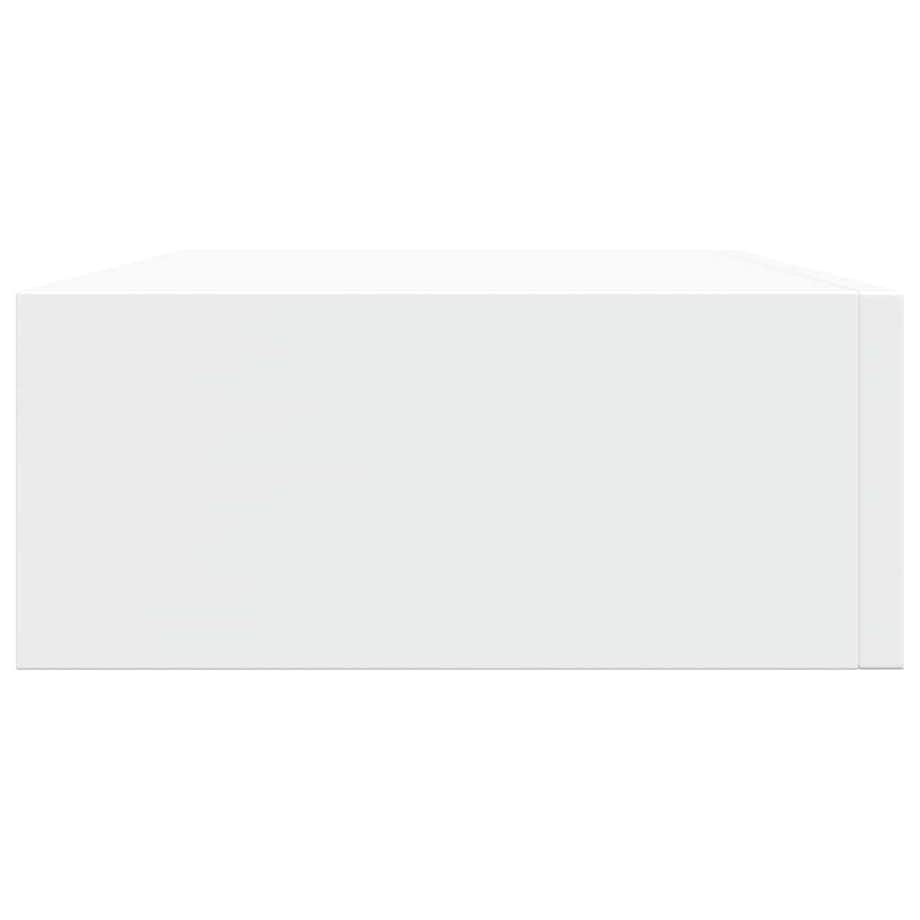 vidaXL Półka ścienna z szufladą, biała, 40 x 23,5 x 10 cm, MDF