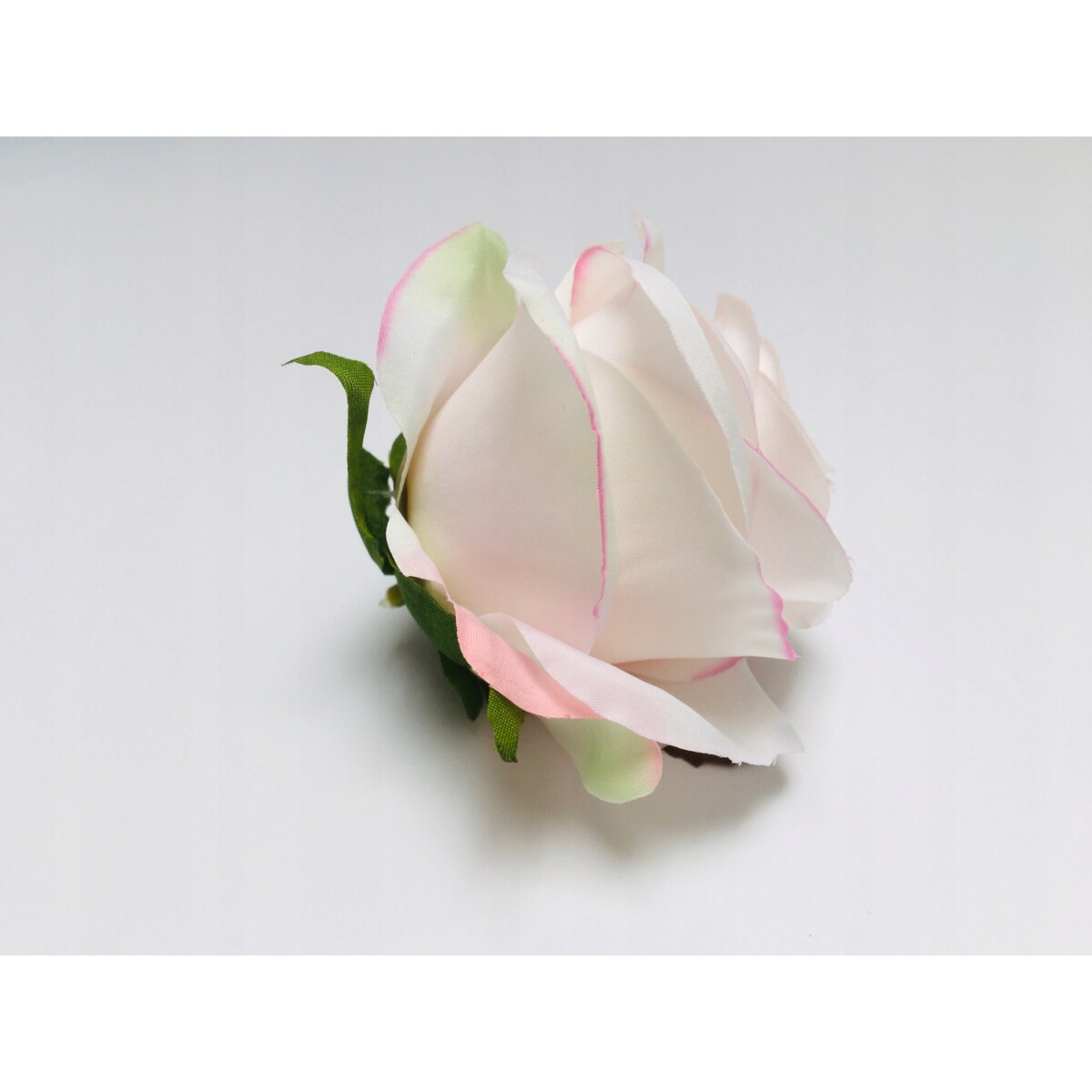 SZTUCZNE KWIATY DO BUKIETU wiązanki stroika RÓŻA biało różowa 6 szt ładna