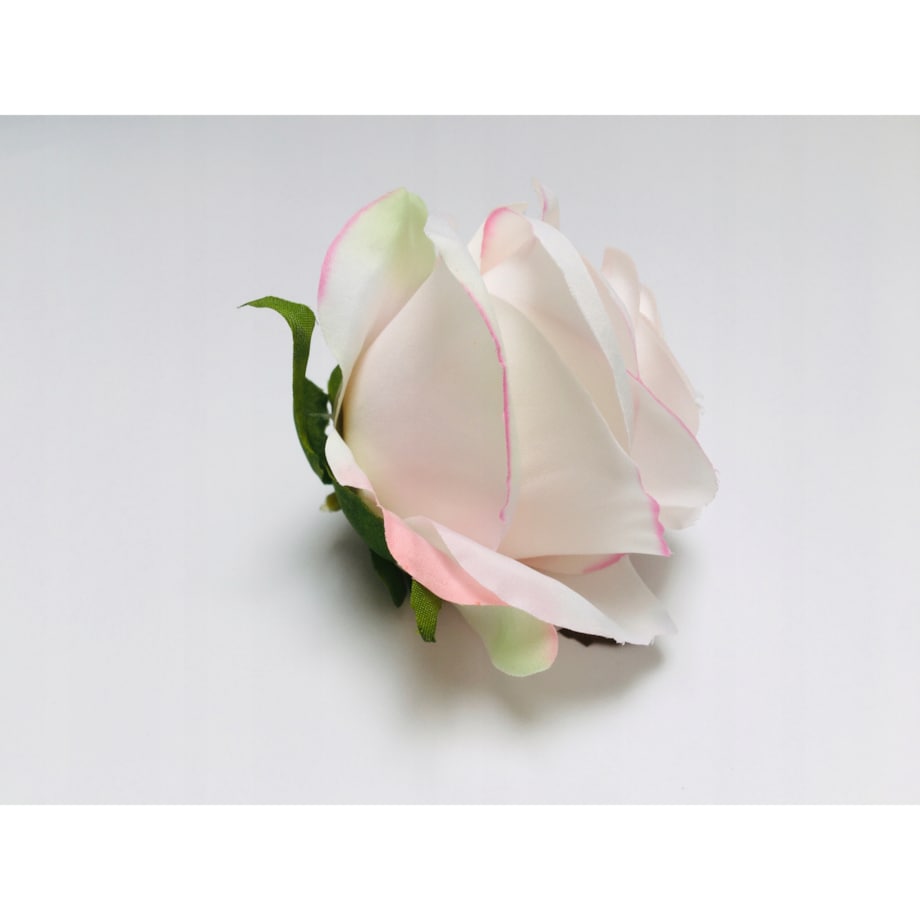 SZTUCZNE KWIATY DO BUKIETU wiązanki stroika RÓŻA biało różowa 6 szt ładna