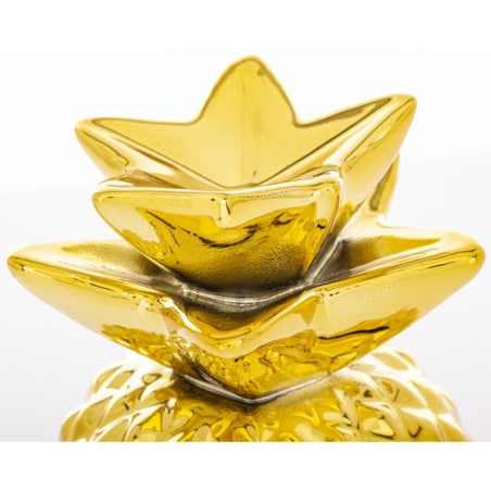 Skarbonka ceramiczna - 15x9x9 cm ANANAS złoty