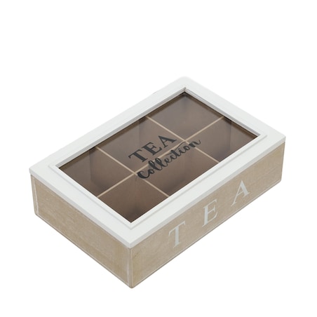 Pojemnik na herbatę w saszetkach, 6 przegródek, 23 x 15,5 x 8 cm