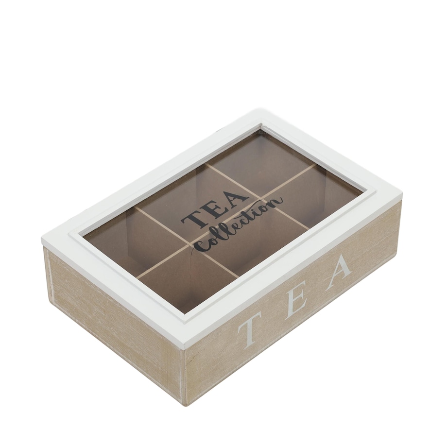 Pojemnik na herbatę w saszetkach, 6 przegródek, 23 x 15,5 x 8 cm