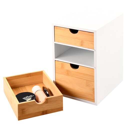 Organizer na biurko, z bambusowymi szufladami