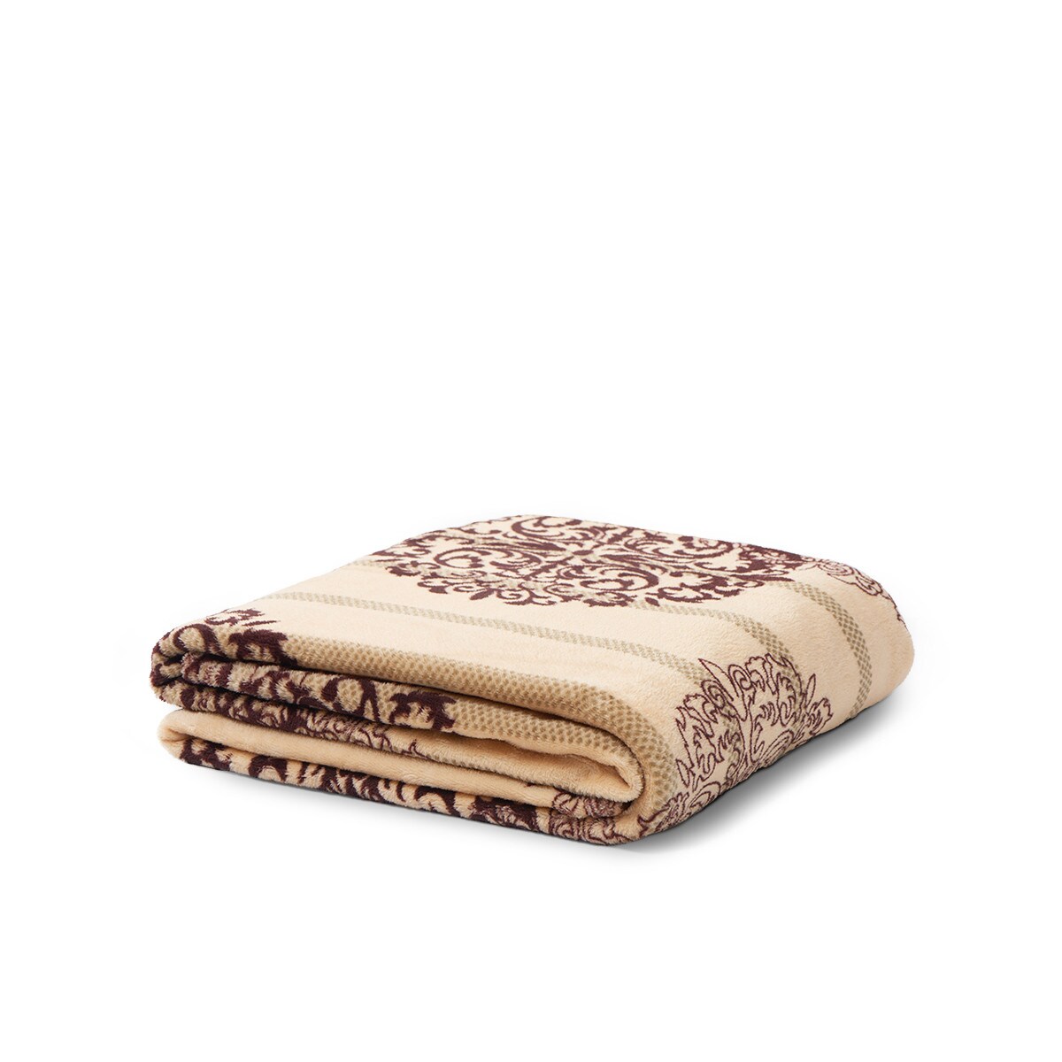 Konsimo LATRIS Pled, beżowy/brązowy/zielony