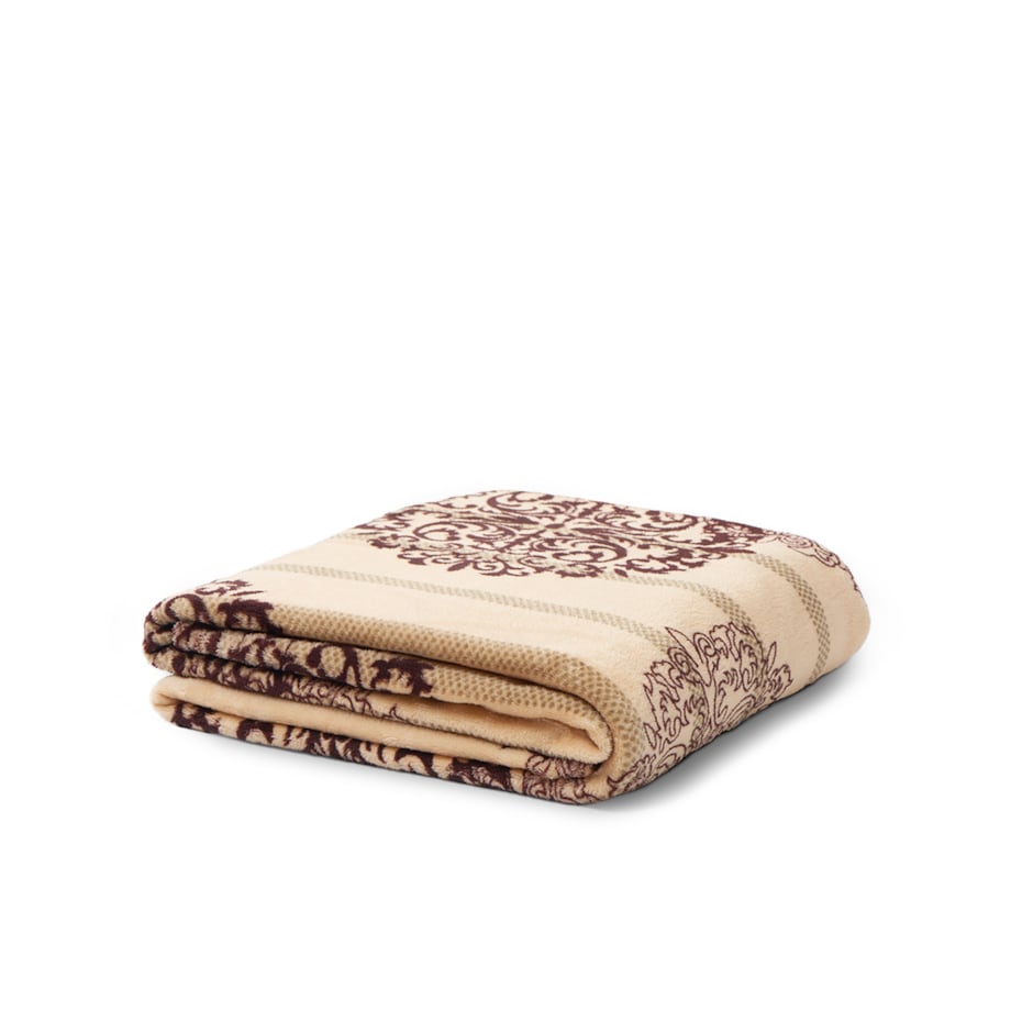 Konsimo LATRIS Pled, beżowy/brązowy/zielony