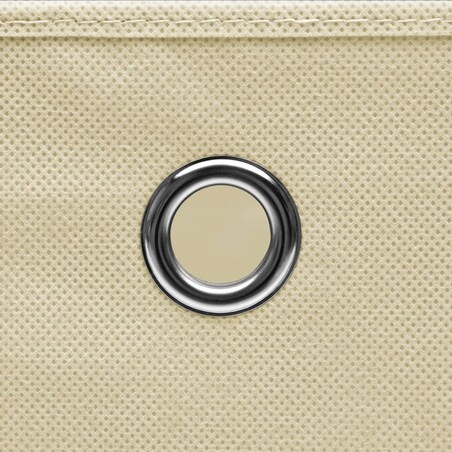 vidaXL Pudełka z włókniny, 4 szt. 28x28x28 cm, kremowe