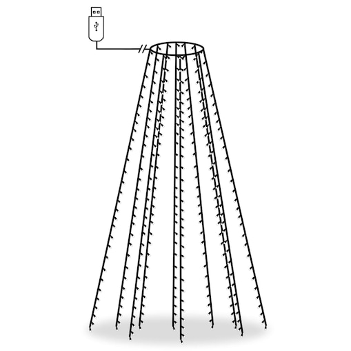 vidaXL Lampki choinkowe w formie siatki, 300 LED, 300 cm