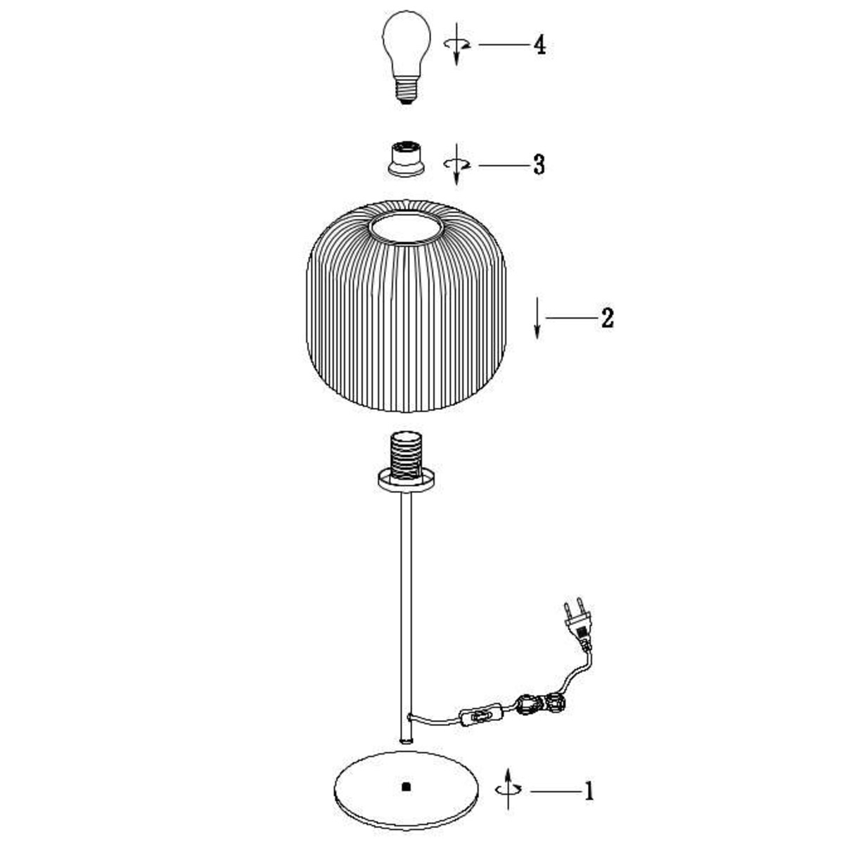 Stołowa LAMPKA biurkowa SOBER 107820 Markslojd szklana LAMPA stołowa plisowana mosiądz szara
