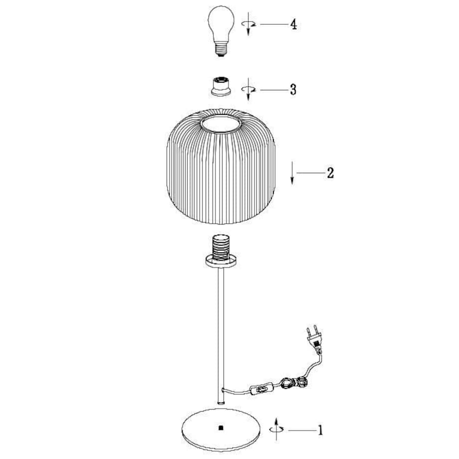 Stołowa LAMPKA biurkowa SOBER 107820 Markslojd szklana LAMPA stołowa plisowana mosiądz szara