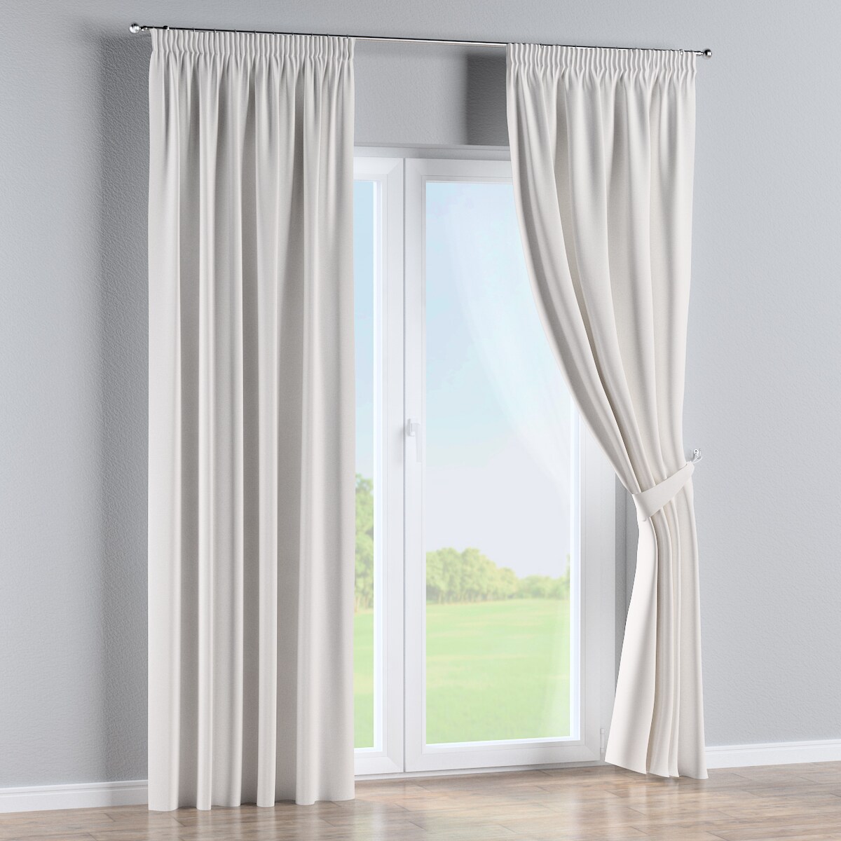 Zasłona na taśmie marszczącej 1 szt. 130x245 białoszary