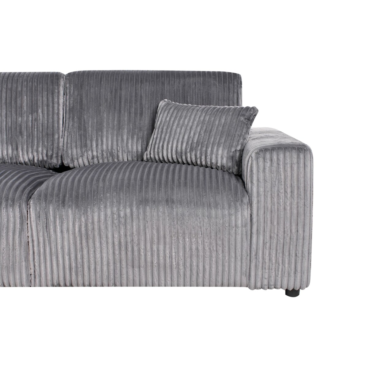 Sofa 3-osobowa sztruksowa szara SANDORA