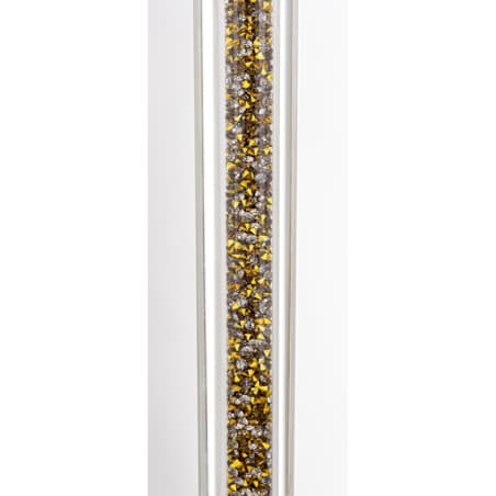 Świecznik szklany na 1 świecę z kloszem 90x9x9 cm RURKA złoty