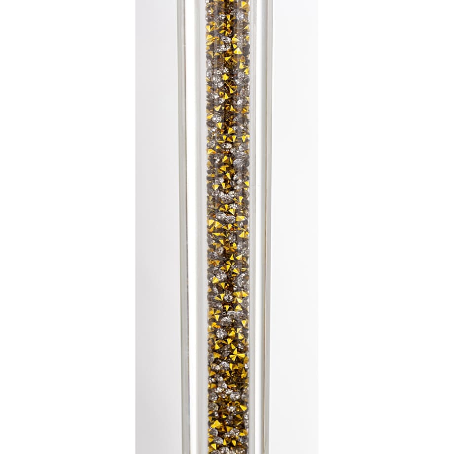 Świecznik szklany na 1 świecę z kloszem 90x9x9 cm RURKA złoty