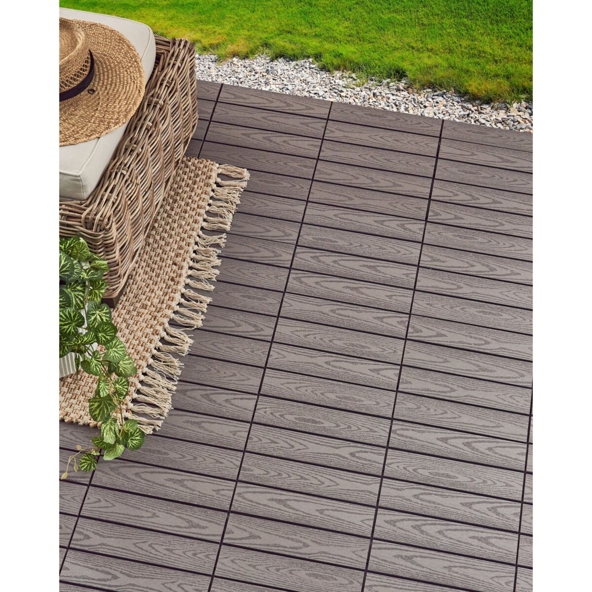 Płytki tarasowe ATESSA Kompozyt WPC Szary