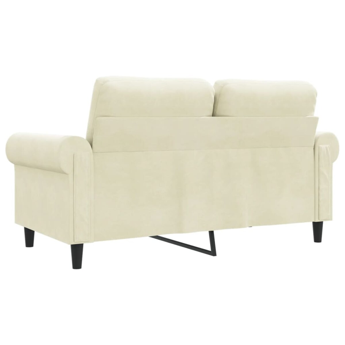 vidaXL Sofa 2-osobowa, kremowy, 120 cm, tapicerowana aksamitem