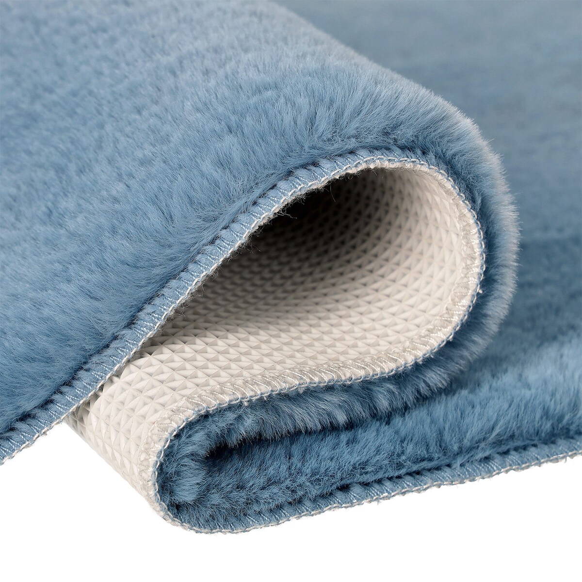 Dywanik łazienkowy Rabbit Niebieski Futro Królika Topila Maty antypoślizgowy 120x170
