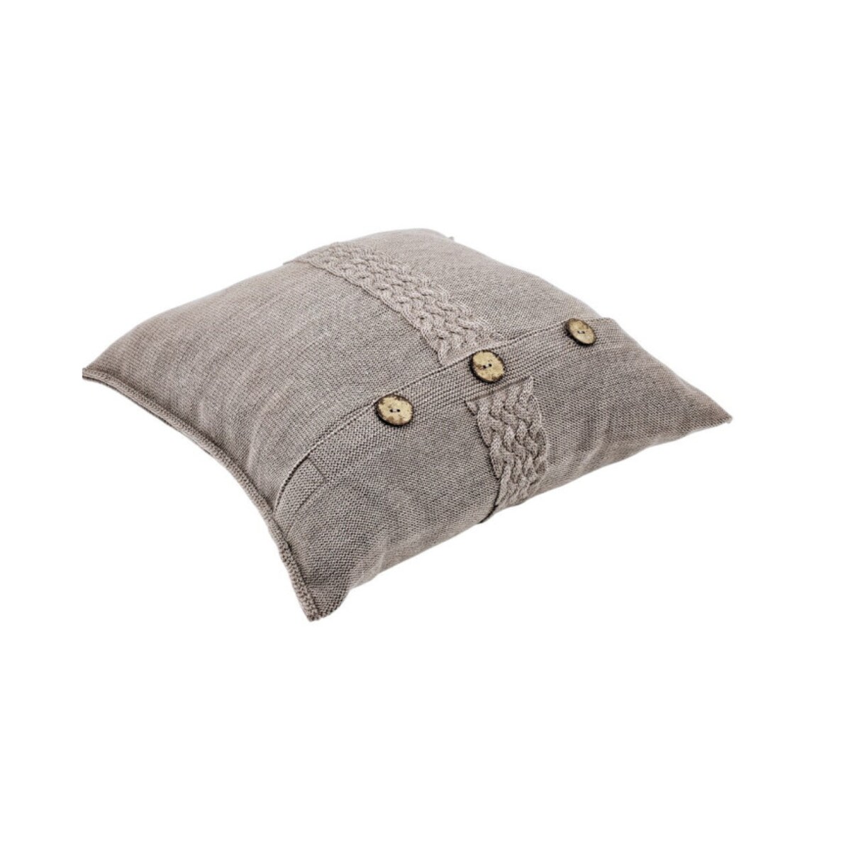 Poszewka dzianinowa na poduszkę z wełny Merino 45x45 cm – FLORENCE TAUPE