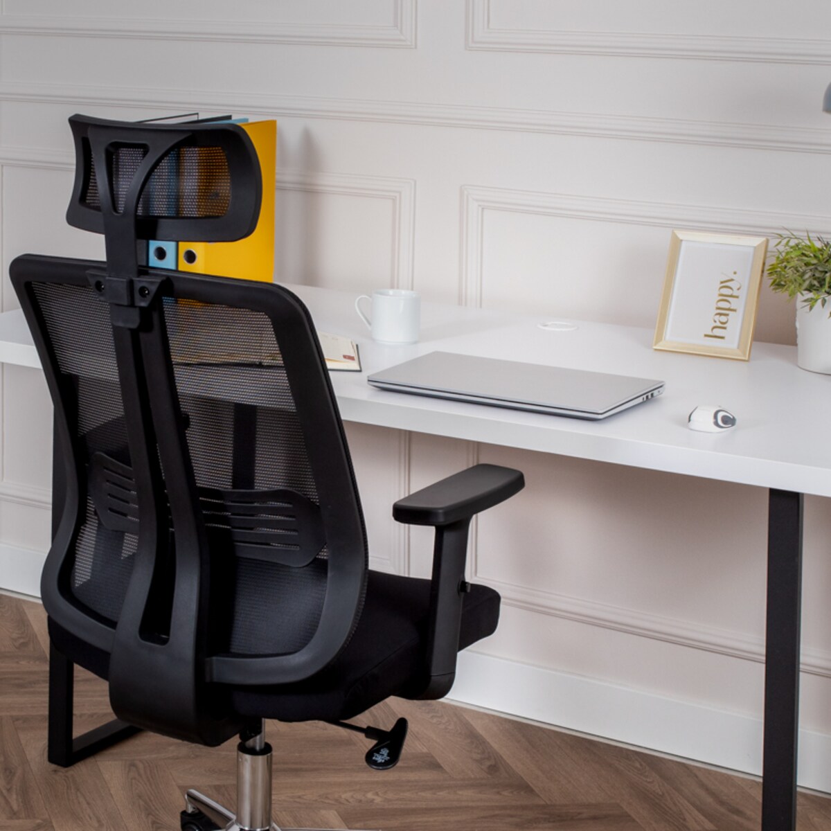 Krzesło biurowe fotel obrotowy regulowany K10 ergonomiczny siatka