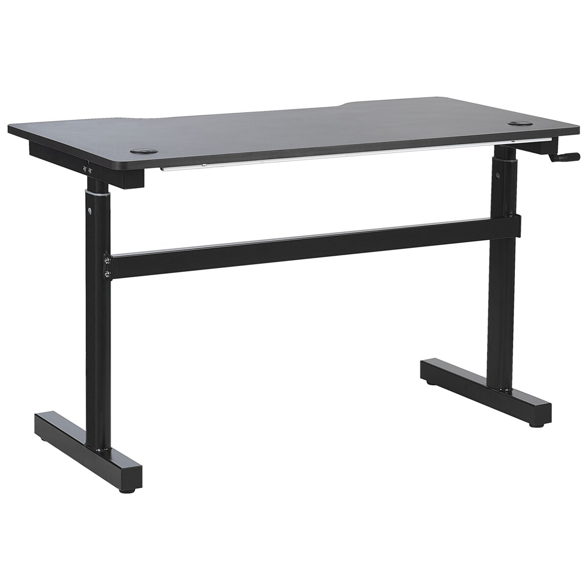 Biurko gamingowe RGB LED regulowane manualnie 120 x 60 cm czarne DURBIN