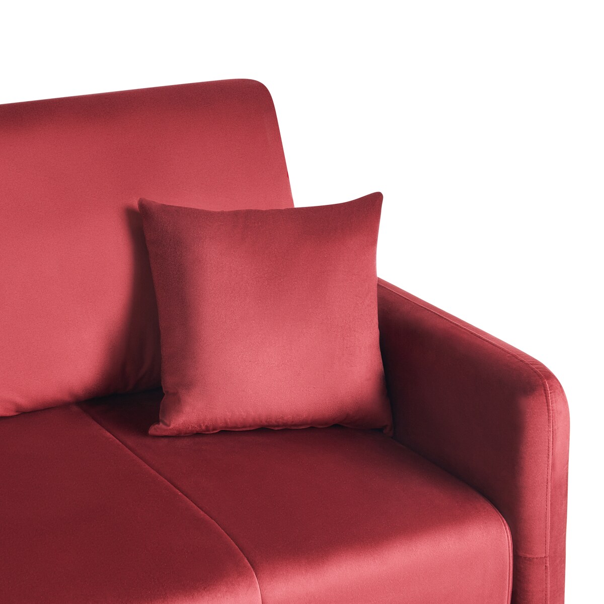 Sofa rozkładana dla 3 osób EGGE Welur Burgundowy