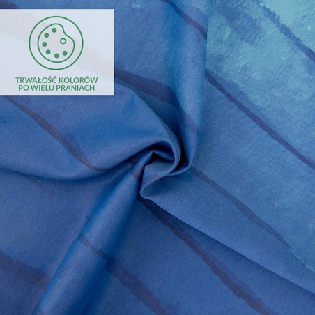 Pościel satyna bawełniana 200x220 Exclusive Karibic niebiesko-białe pasy