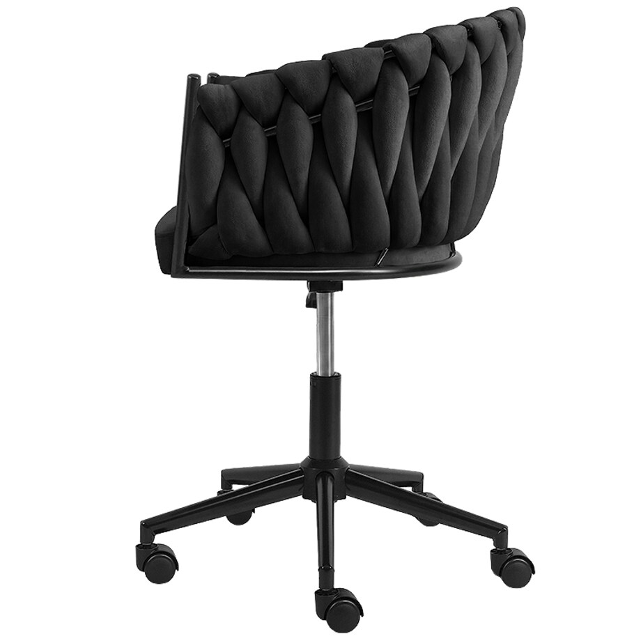 Fotel biurowy obrotowy krzesło biurowe wygodne do biurka regulowany czarne
