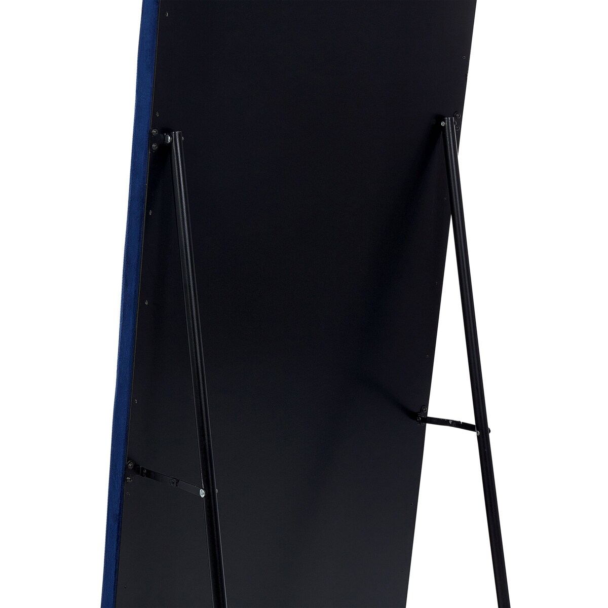 Lustro stojące welurowe 50 x 150 cm niebieskie ANSOUIS