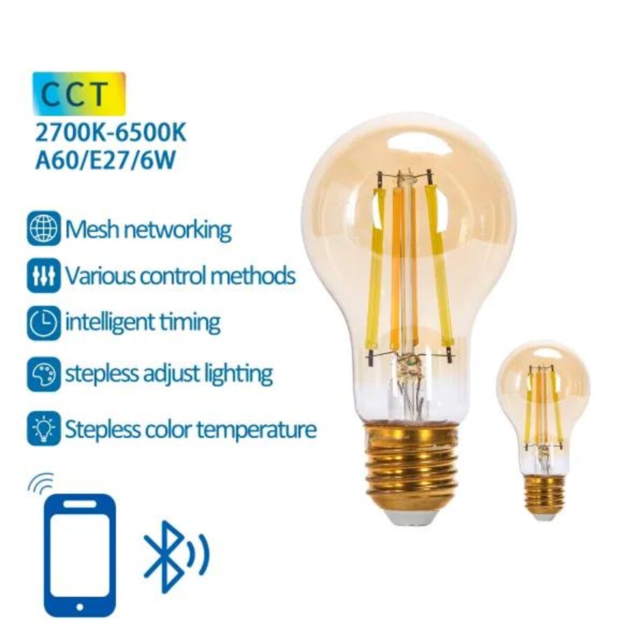 inteligentna żarówka bluetooth mesh a60 6w cct 2 szt. ,z pilotem