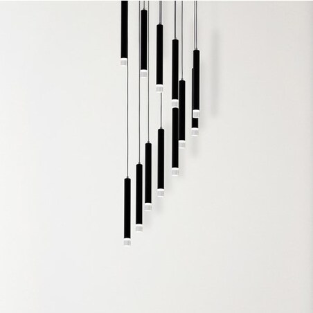 Wisząca LAMPA industrialna CARBON ML6161 Milagro metalowa OPRAWA kaskada LED 12W 4000K ZWIS loftowy czarny