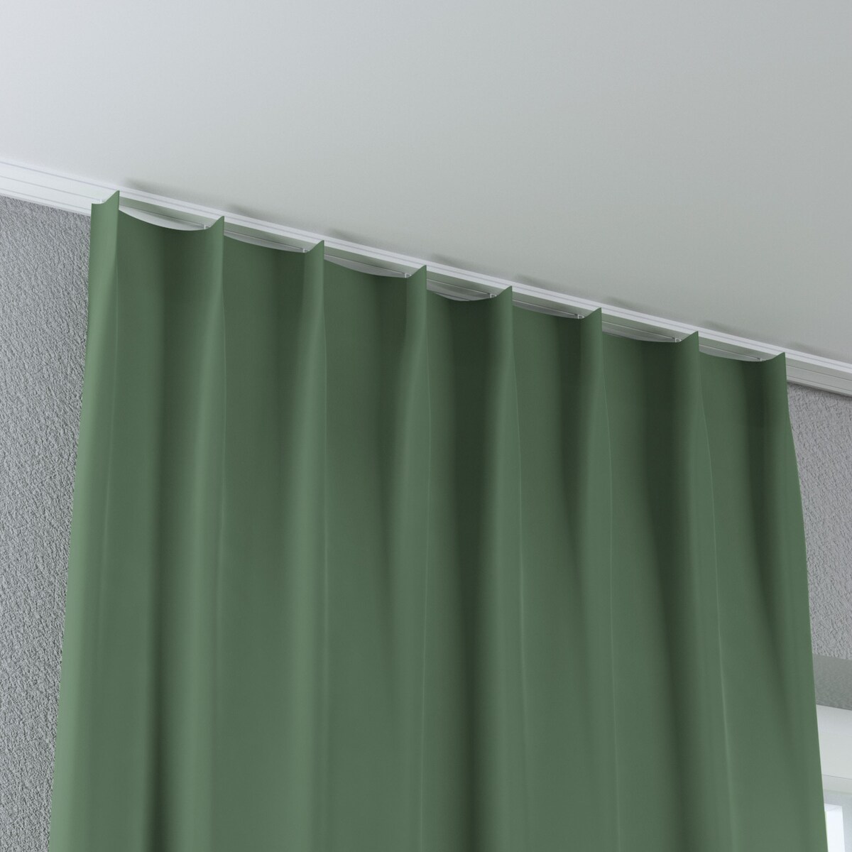 Zasłona na haczykach flex pojedynczych 130x245 zielony