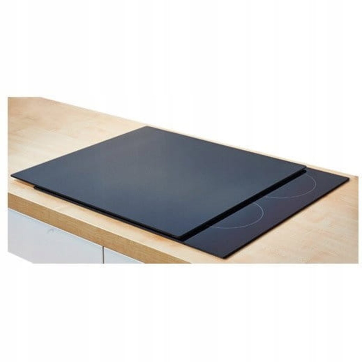 Szklana Płyta Ochronna na Kuchenkę Czarna 56 x 50 cm Kuchenna Nakładka