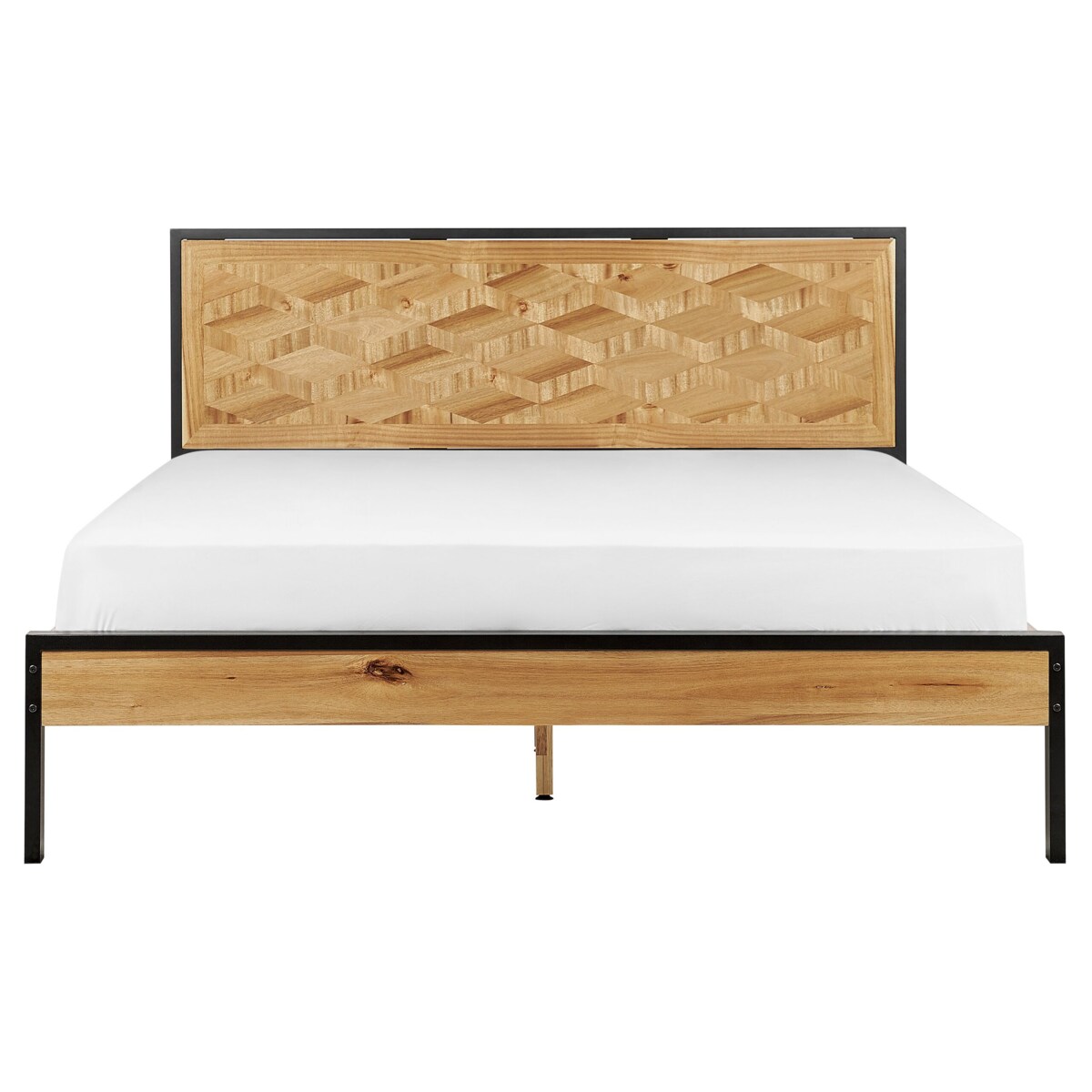 Łóżko 160 x 200 cm jasne drewno ERVILLERS