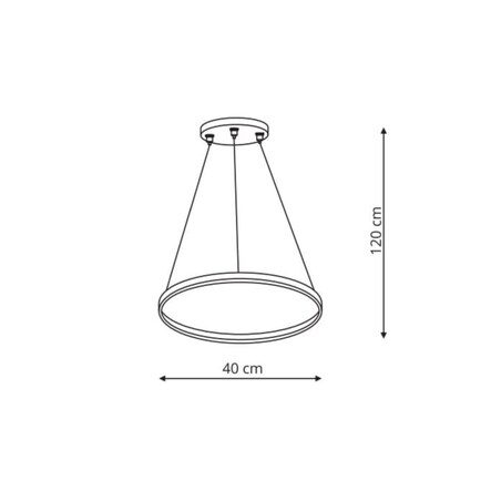 Lampa sufitowa wisząca Light Prestige Ring czarny LED CCT 3000K/4000K/6000K (regulowana) 1 szt.