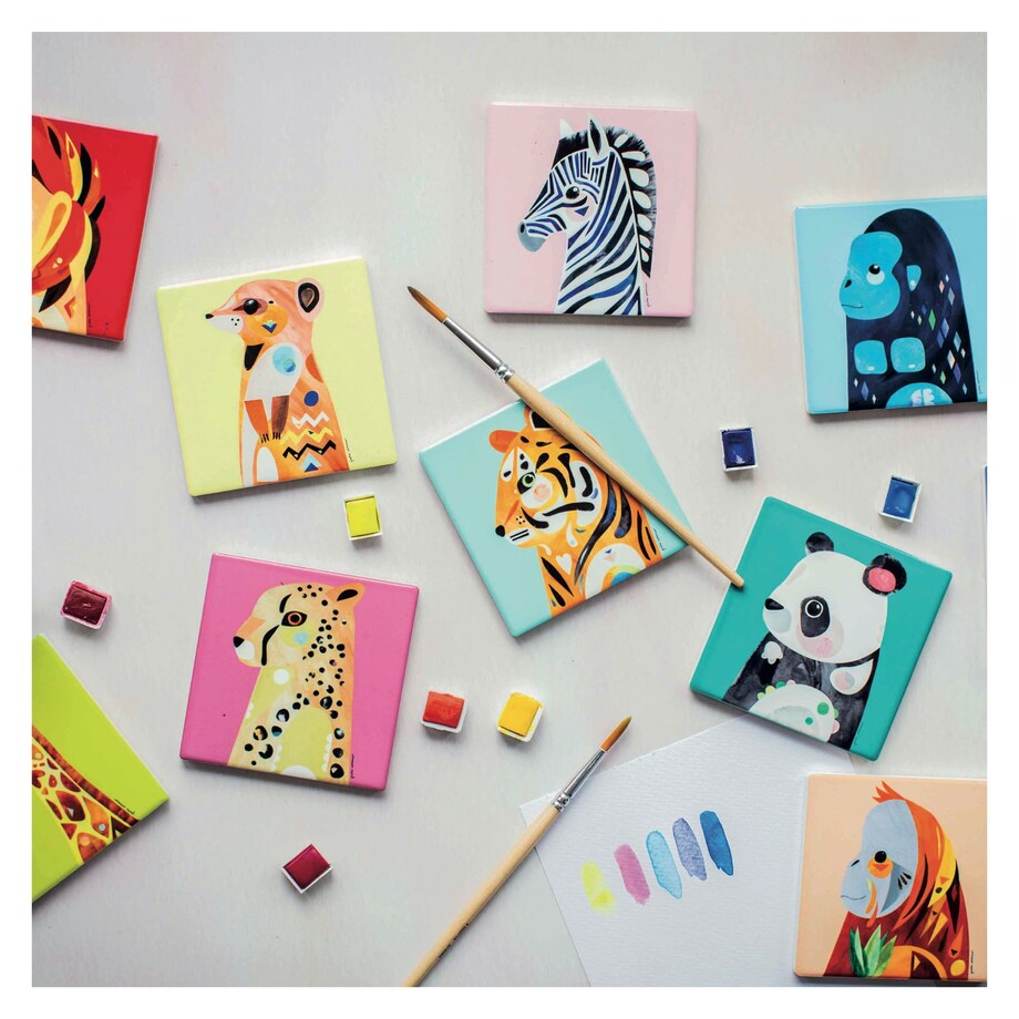 Podkładka pod kubek Pete Cromer surykatka szara, wielokolorowa