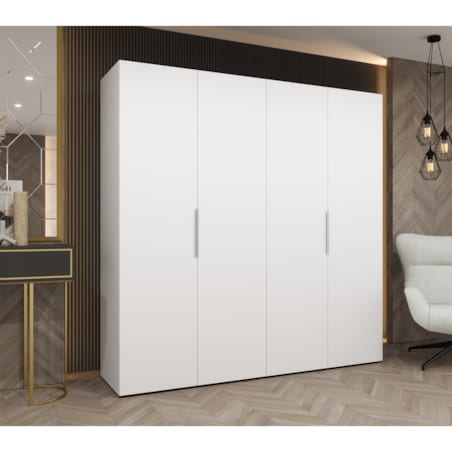 Szafa uchylna otwierana MARBELLA 1 200 wys. 202 cm Biały + u. Kaszmir