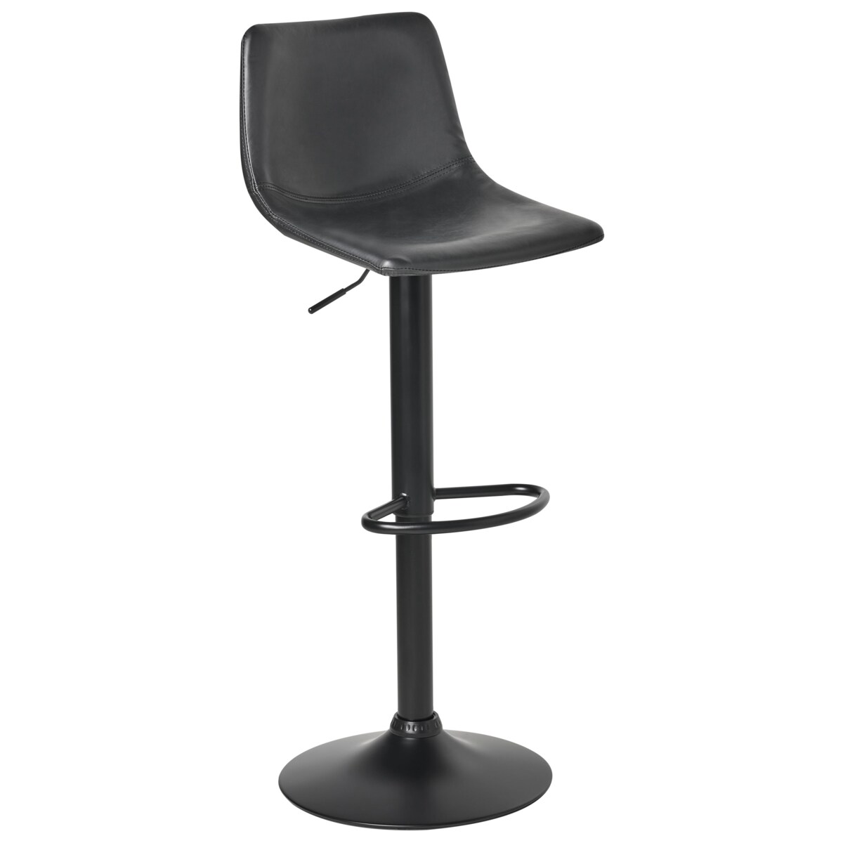 Zestaw 2 hokerów barowych LEBRIJA Ekoskóra Obrotowy Czarny