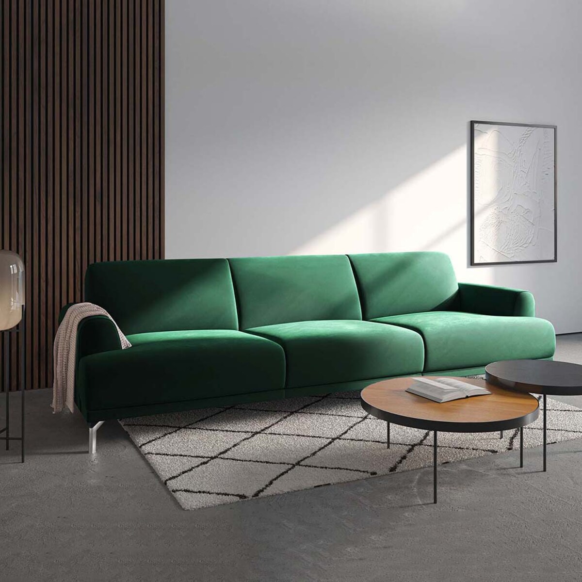 Sofa 3-osobowa Puzo - zielona