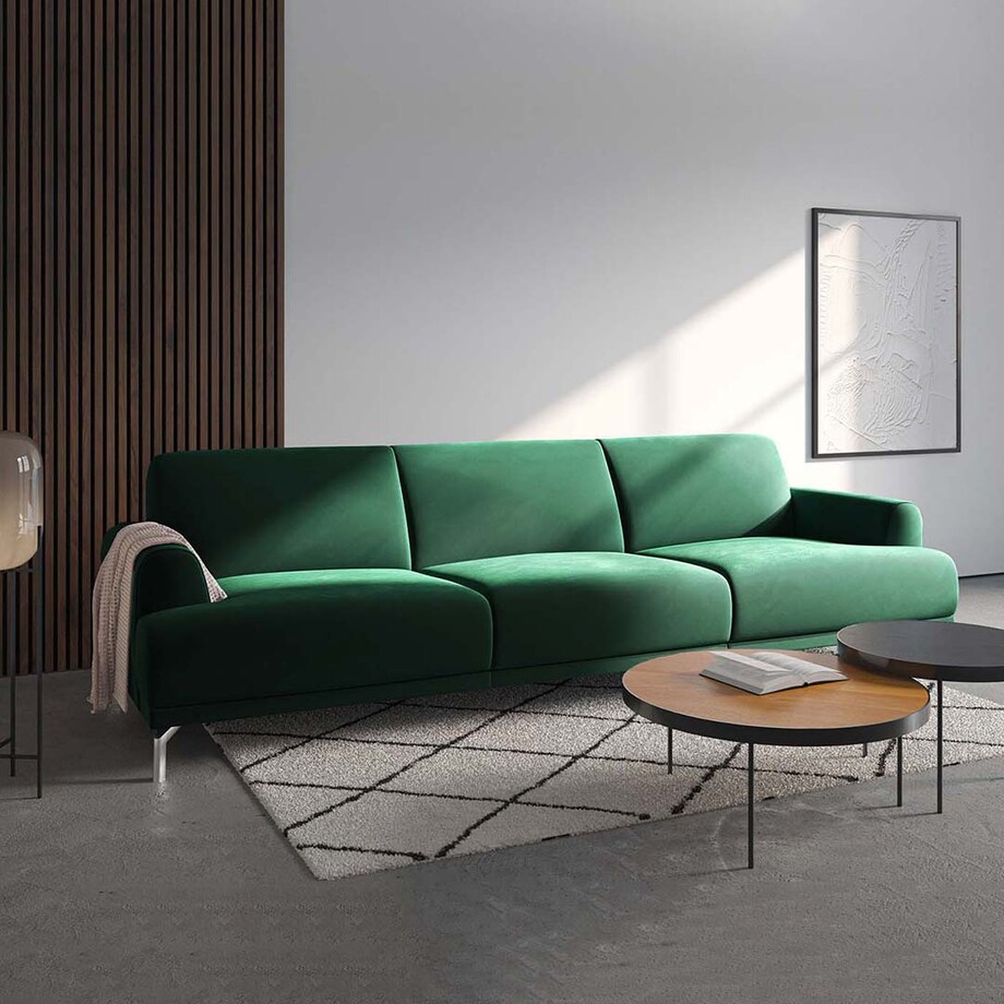 Sofa 3-osobowa Puzo - zielona