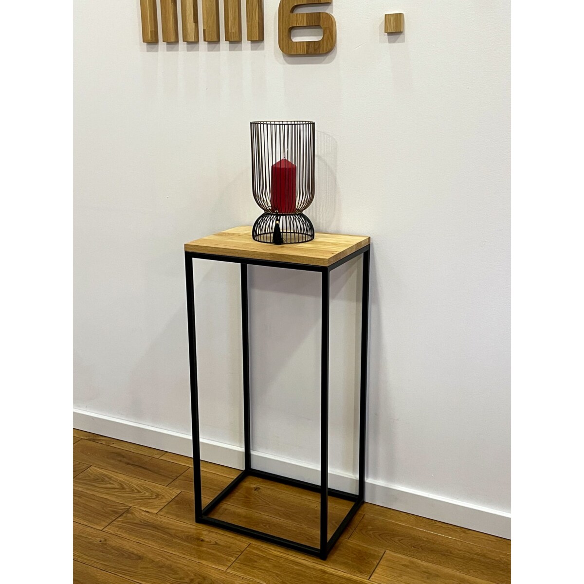 Konsola loftowa czarna 40x80x30cm pojedyncza