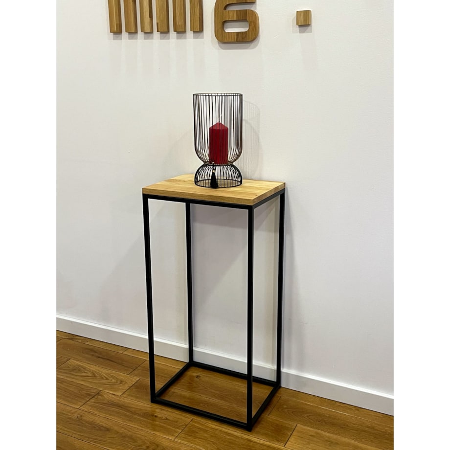 Konsola loftowa czarna 40x80x30cm pojedyncza