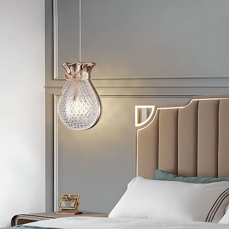 Lampa Sufitowa Wisząca Lhj107-1Cp Gold Złoty, Różowe Złoto, Metal