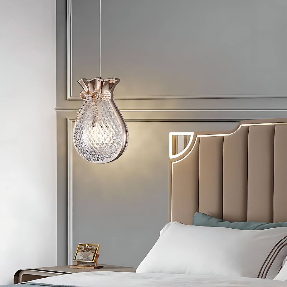 Lampa Sufitowa Wisząca Lhj107-1Cp Gold Złoty, Różowe Złoto, Metal