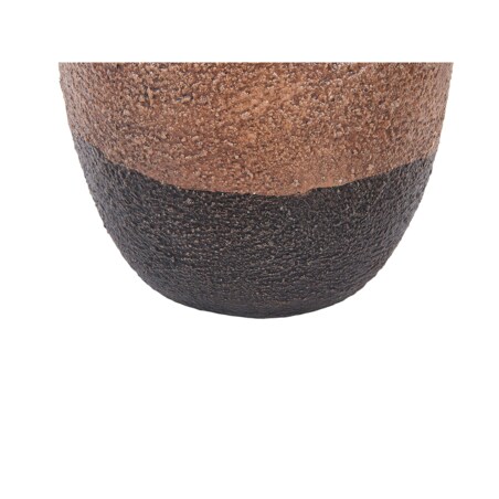 Wazon dekoracyjny z terakoty 30 cm brązowo-czarny AULIDA