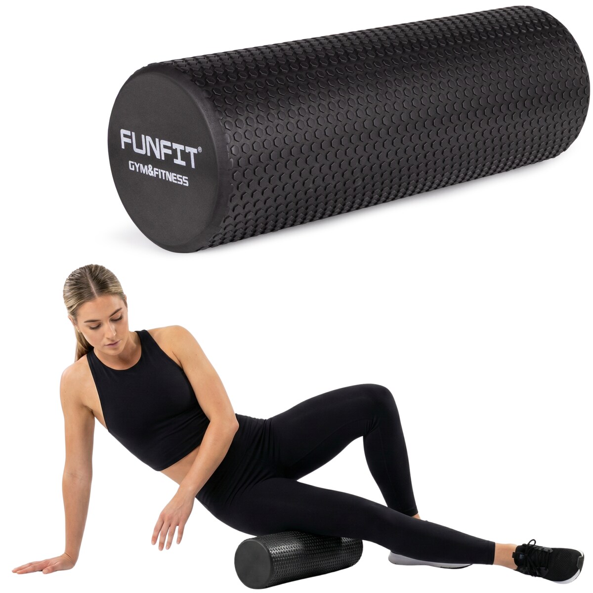 Roller do masażu FUNFIT HOME&OFFICE wałek do rehabilitacji i fizjoterapii 45 x 15 cm