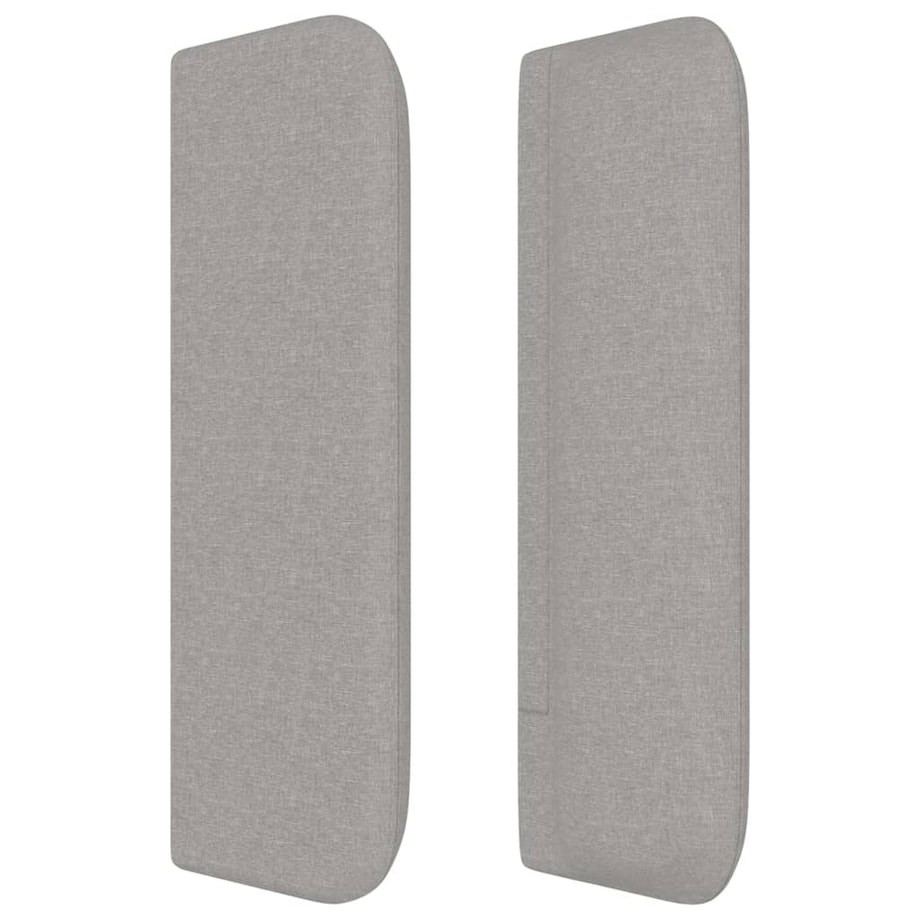 vidaXL Zagłówek uszak, jasnoszary, 93x16x78/88 cm, tkanina